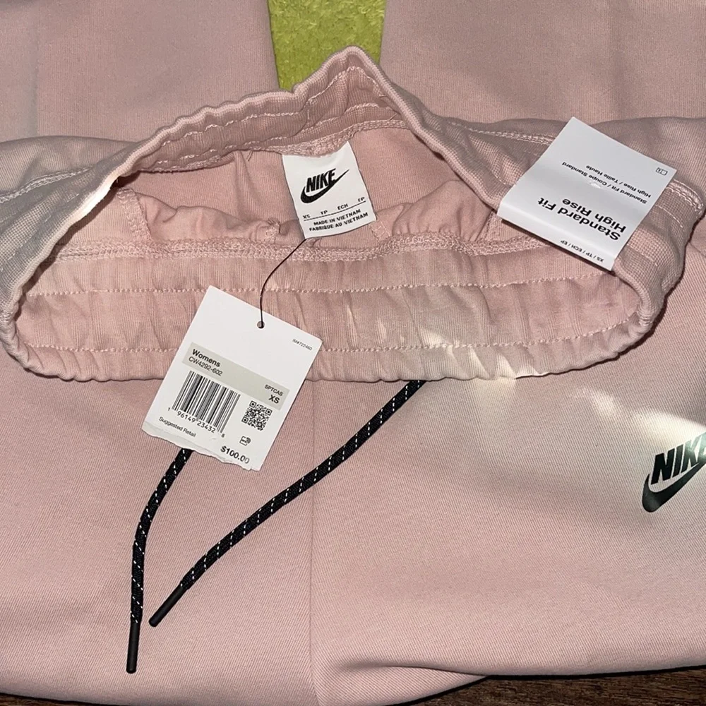 Pink NIKE WOMEN standard fit high rise sweatpants - Picture 3 of 4
